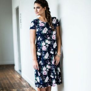 Mikarose Charlotte Dress in Navy Floral